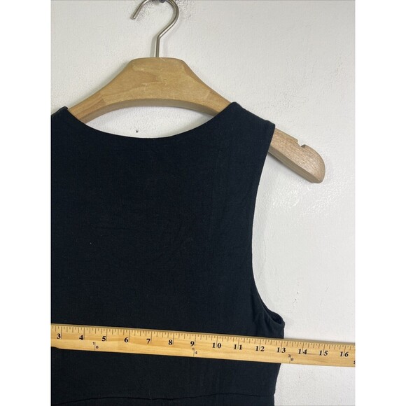 Athleta La Palma Dress Size XXS  2XS Black Crossover Layered Hem Sleeveless - Picture 7 of 7